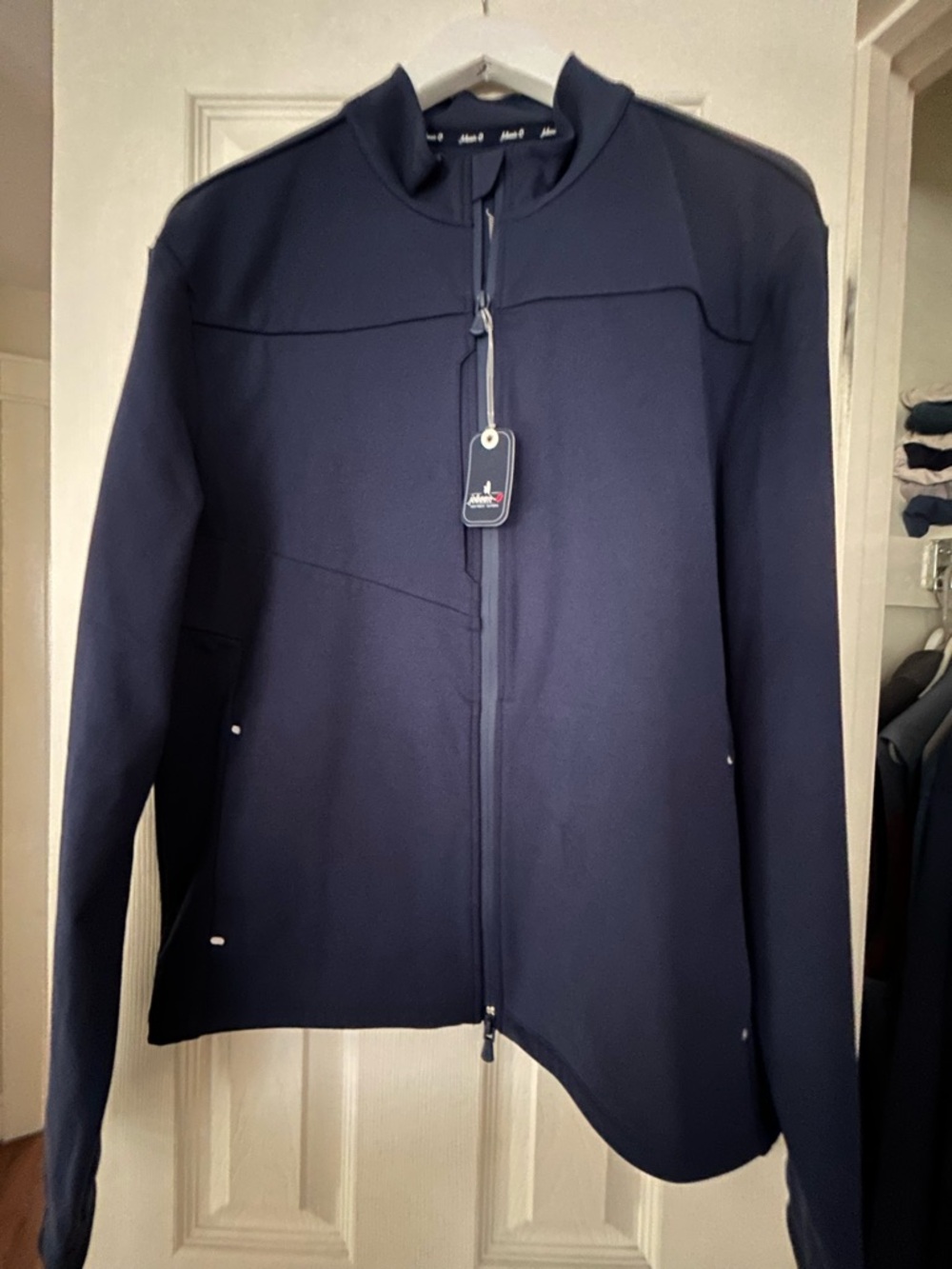 johnnie-O Navy Zip-Front Lightweight Jacket